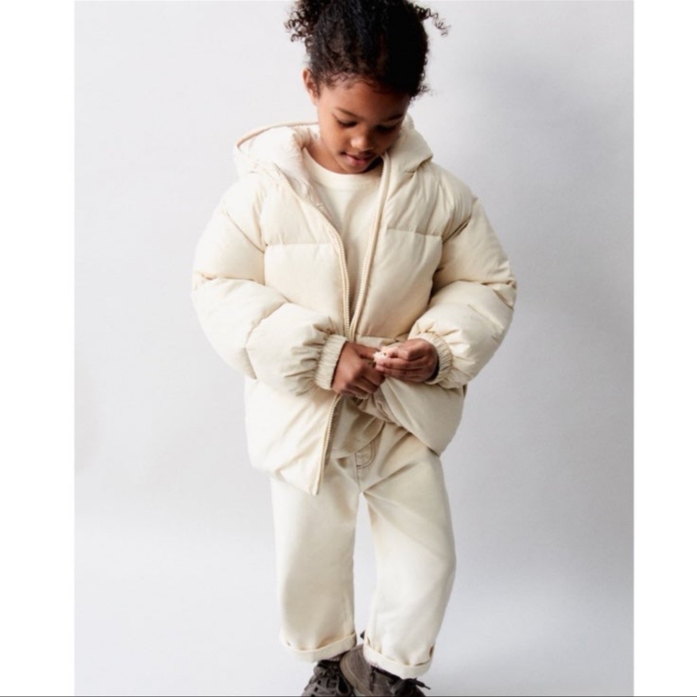 Zara Kids Water Repellent Down Puffer Coat NWT